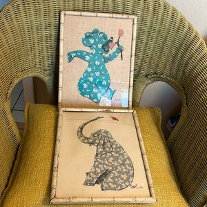 Very vintage Cute Cloth Cutouts by Lois set 9x12 all original 1 owner California